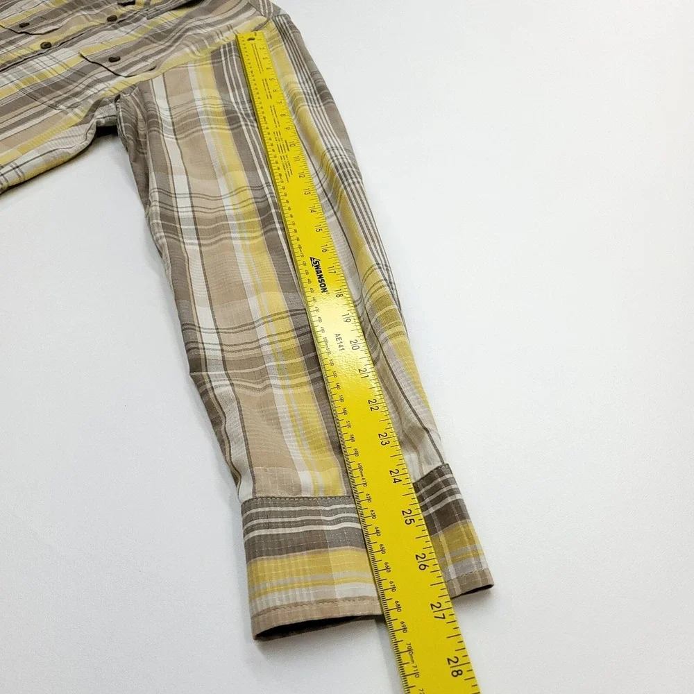 The North Face Ripstop Shirt 100% Cotton Plaid Men Large‎ Pockets Gorpcore